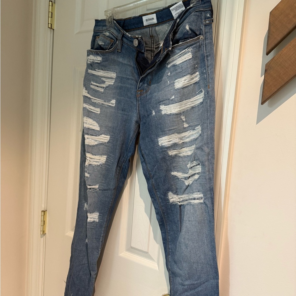 Hudson Jeans Classic Blue Distressed Denim